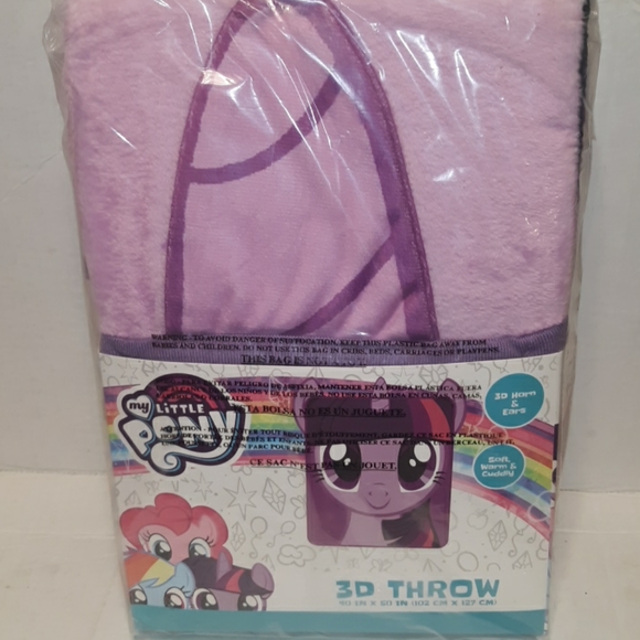 Last 1 NWT Adorable My Little Pony Twilight Sparkle Purple plush warm 3D blanke… - Picture 5 of 9